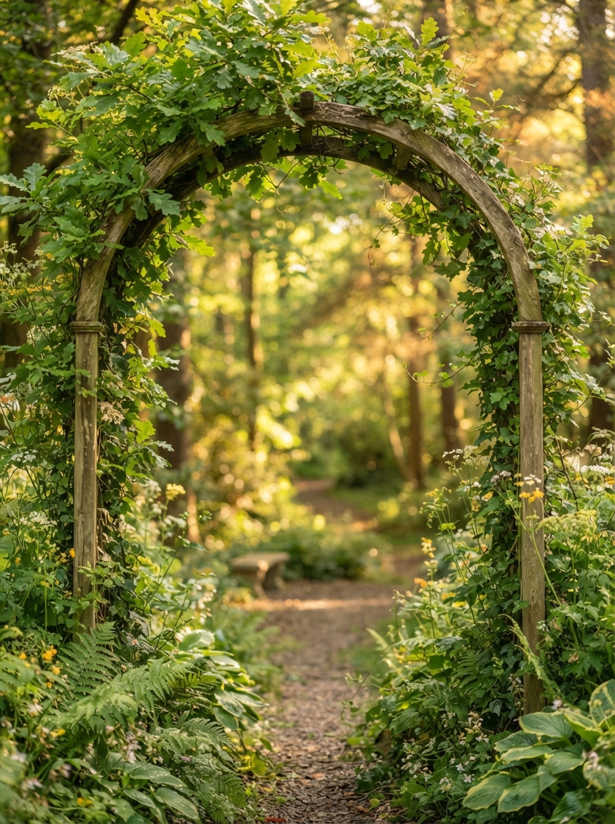 Lush green foliage in gentle light