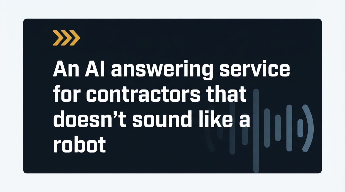 An AI answering service for contractors that doesn't sound like a robot — article preview