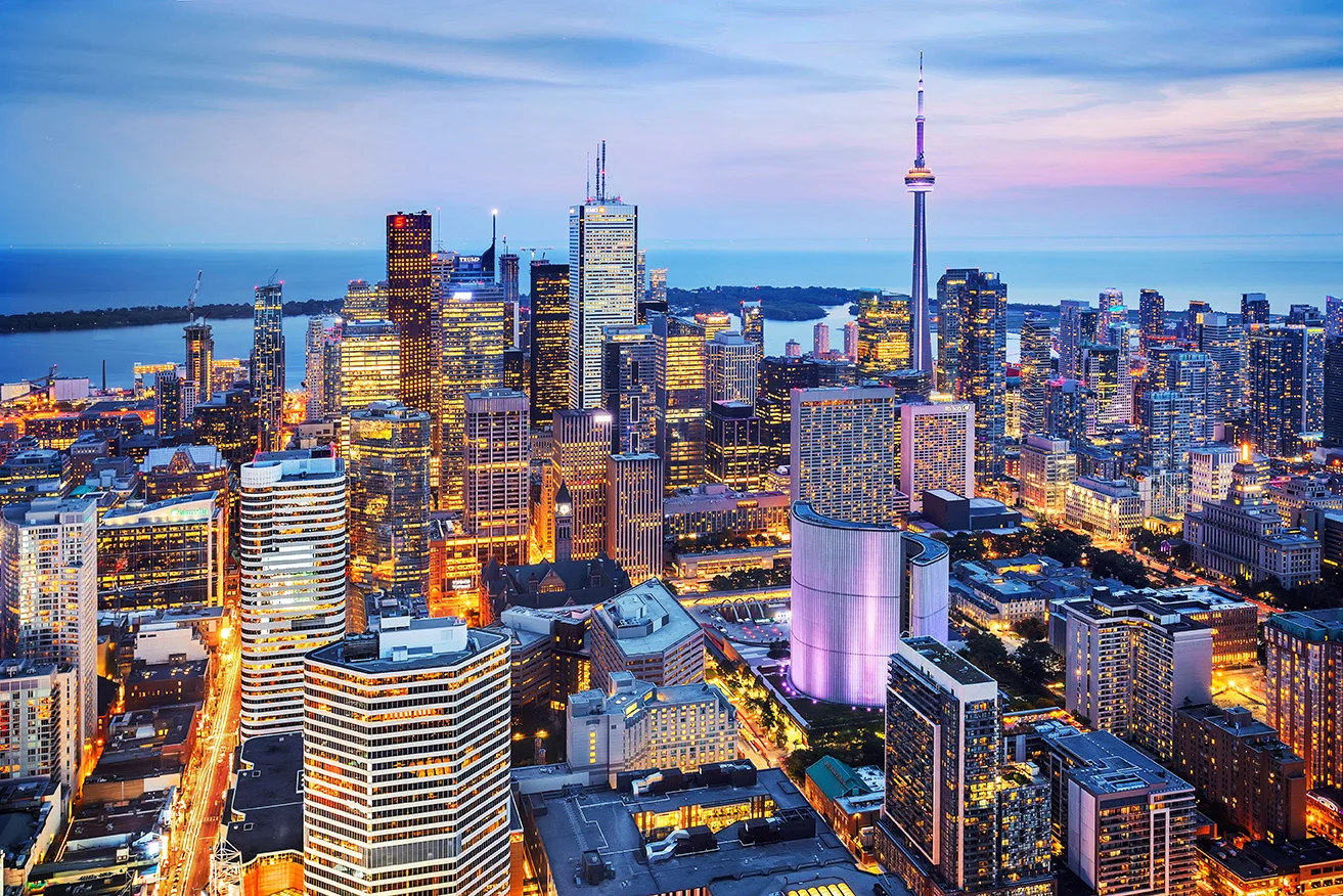 Toronto skyline at dusk, AdLynk's home city