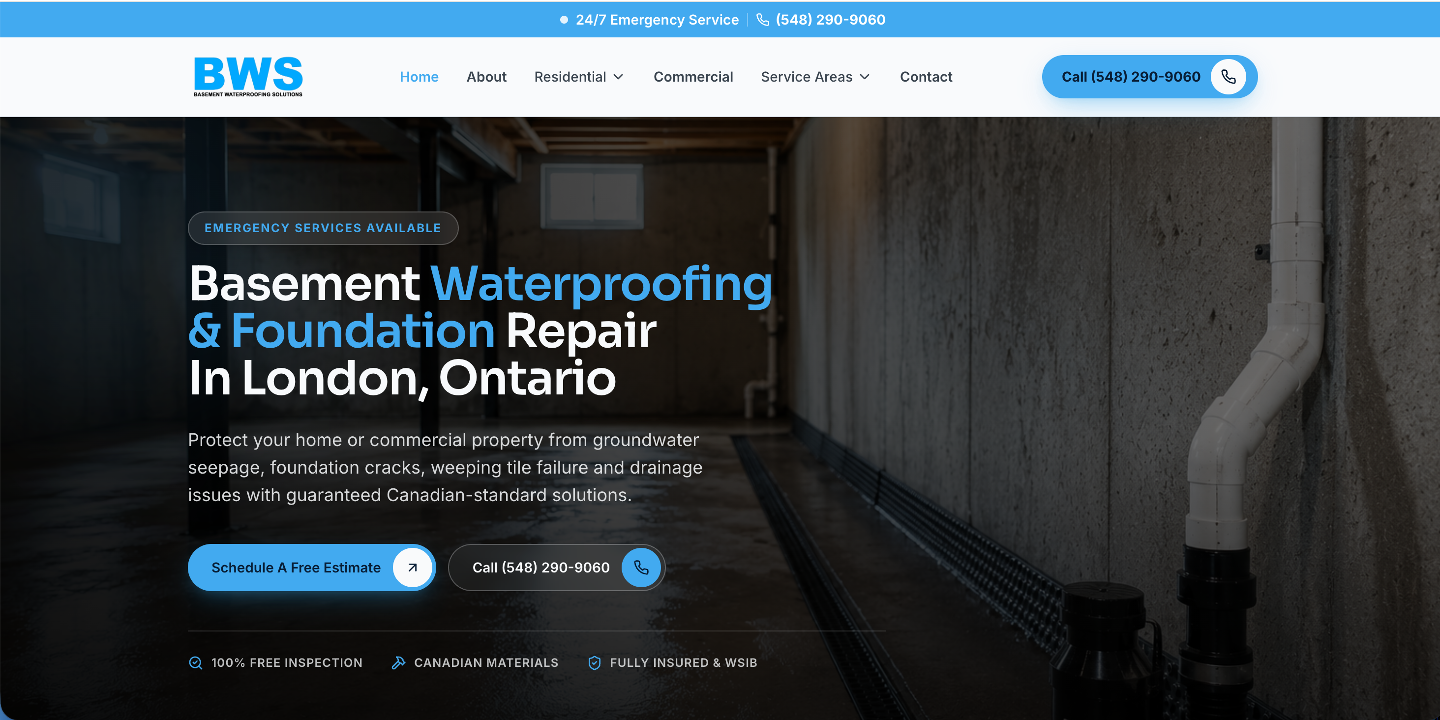 BWS Waterproofing Website