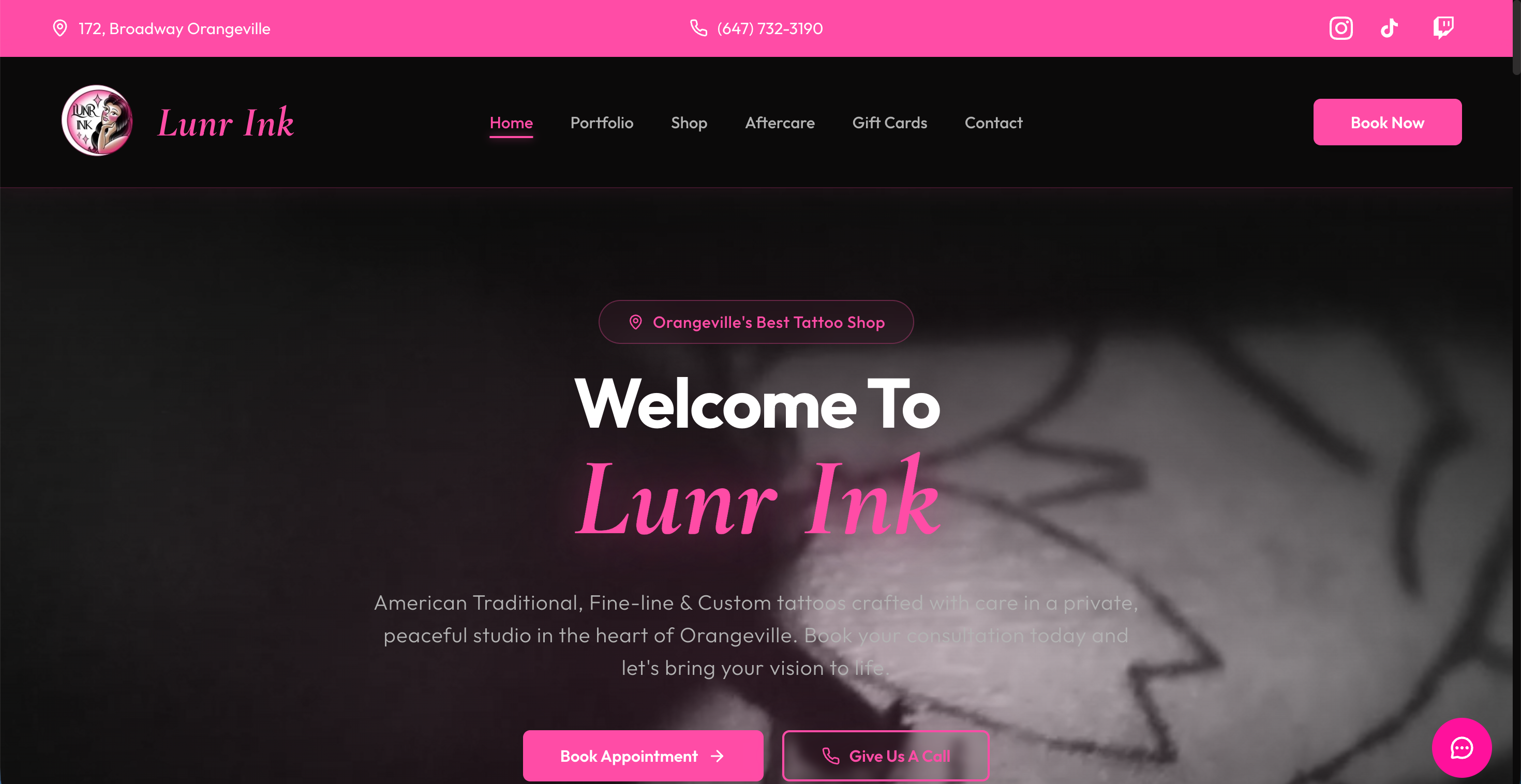 Lunr Ink Website