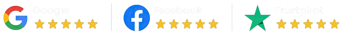 Google 5 Stars | Facebook 5 Stars | Trustpilot 5 Stars