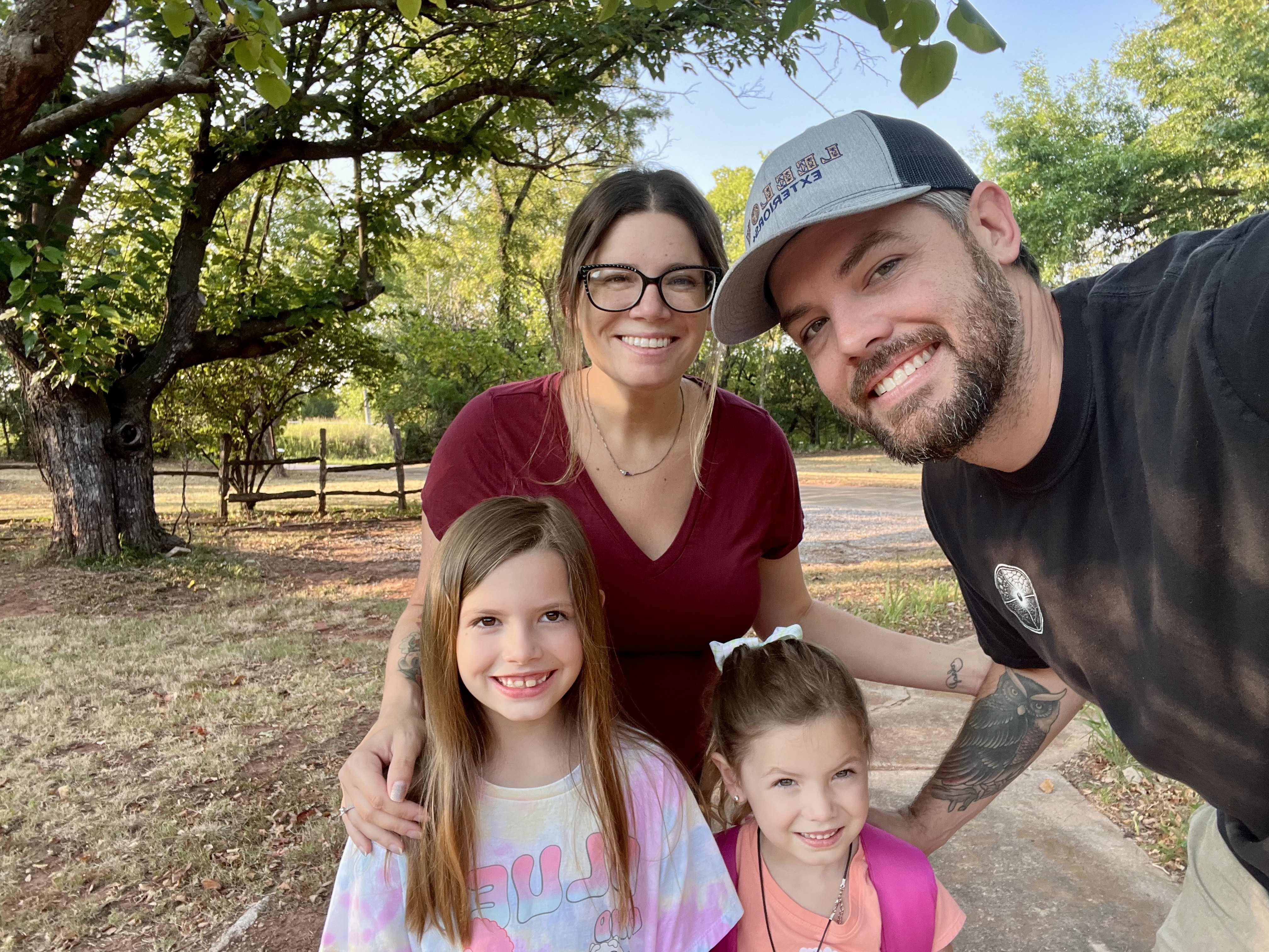 Tessa & Stephen Hood with their family, owners of Leelow Estate Sales in Oklahoma City