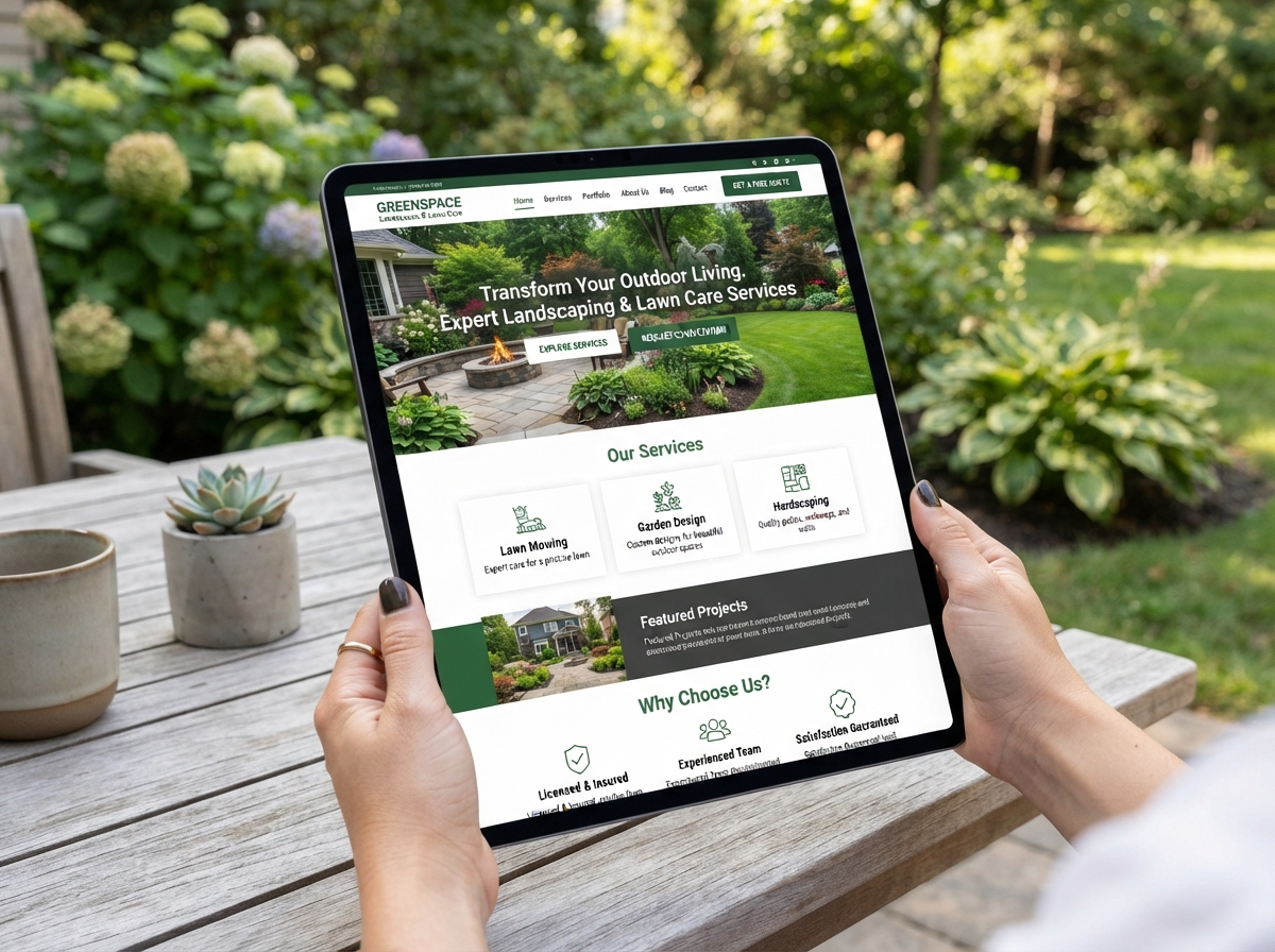 Landscaping Contractors website design example