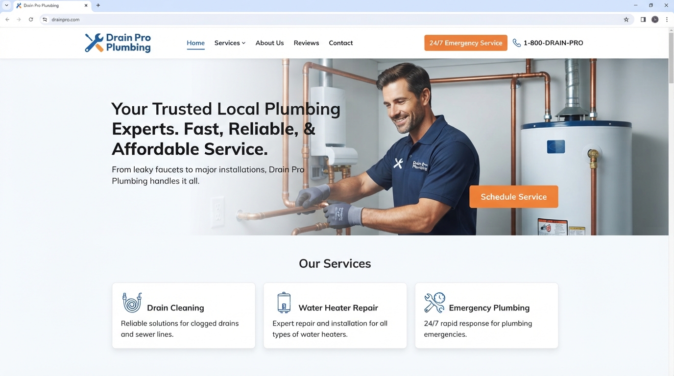 Plumbing Contractor Website