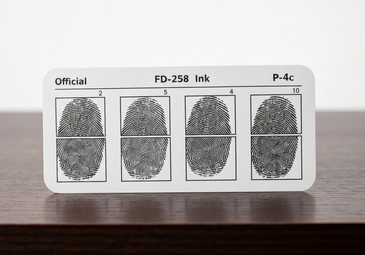 FD-258 Fingerprint Card