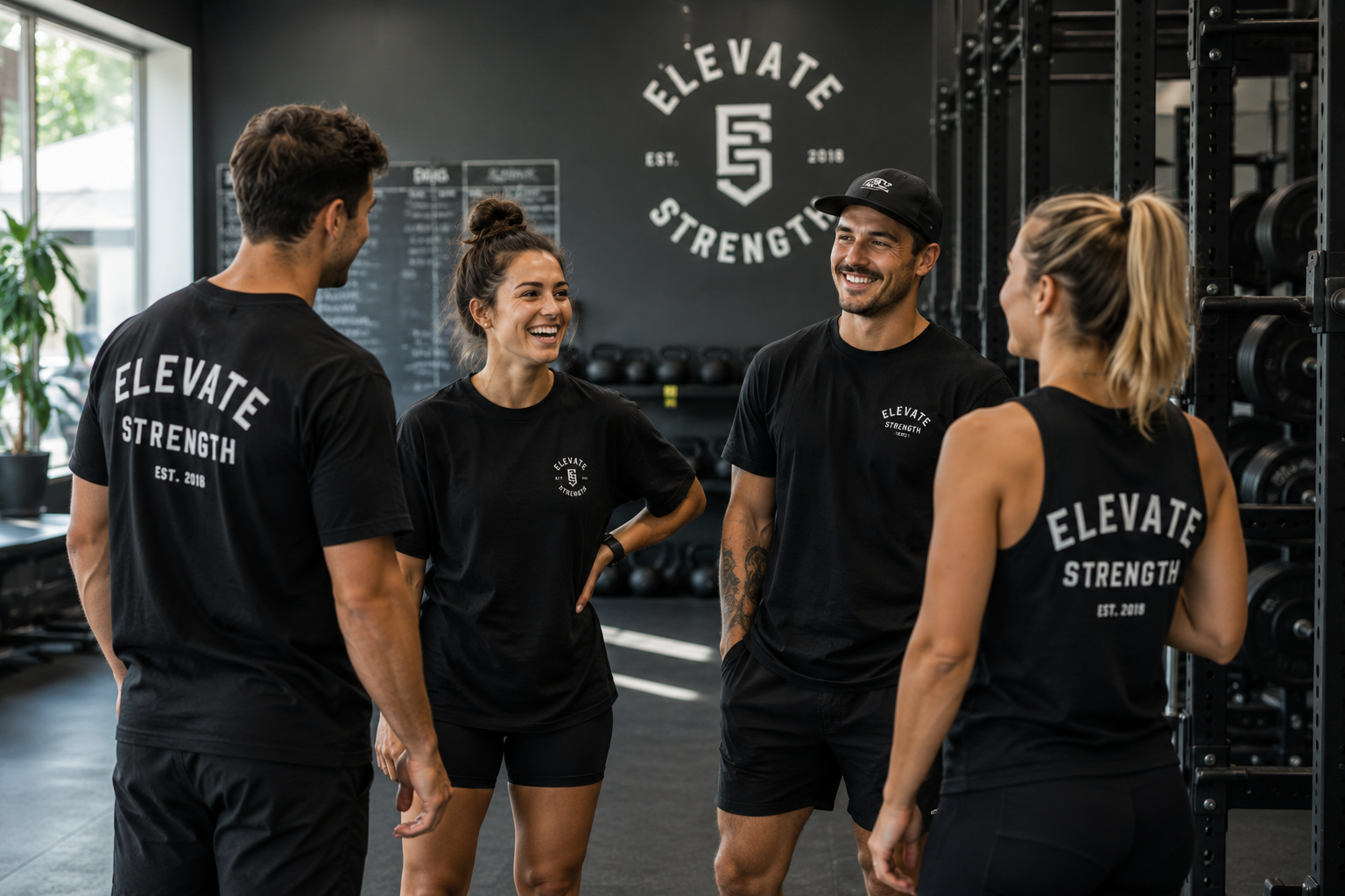 Custom gym and fitness apparel printed by Screenlab — branded tees, tanks and hoodies for studios and gyms