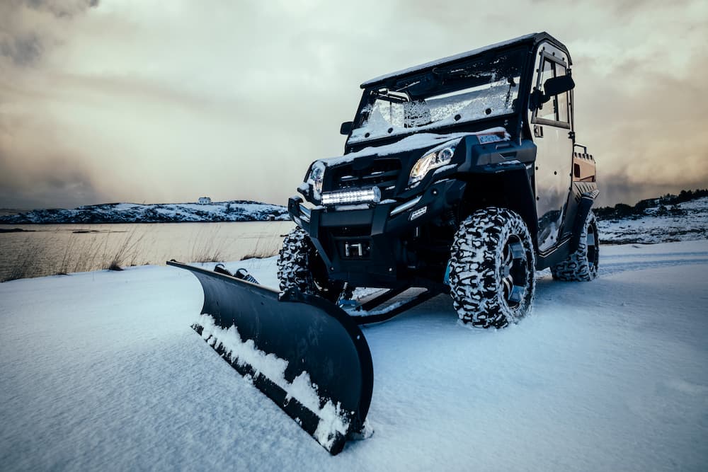 Grow Luck winter utility plow vehicle for residential snow management