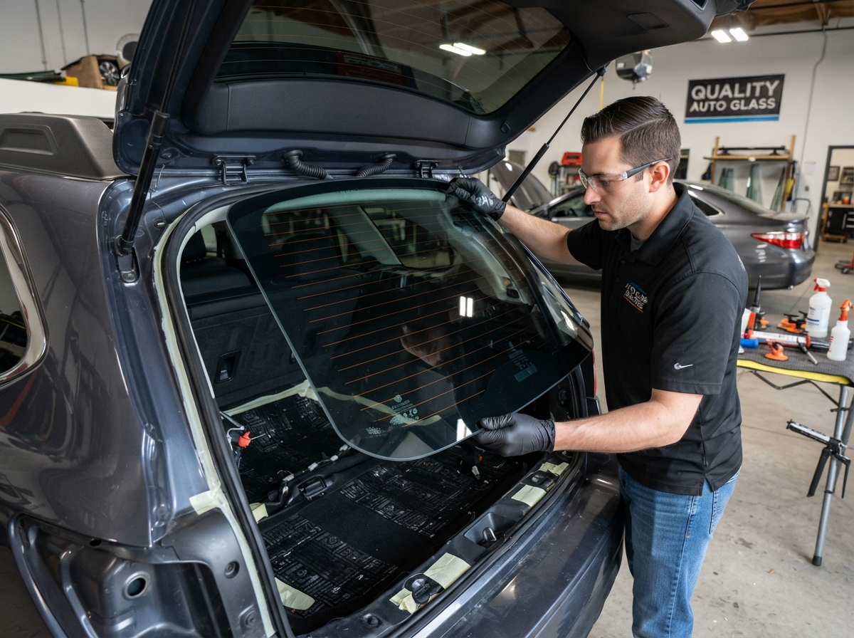 Rear window back glass replacement