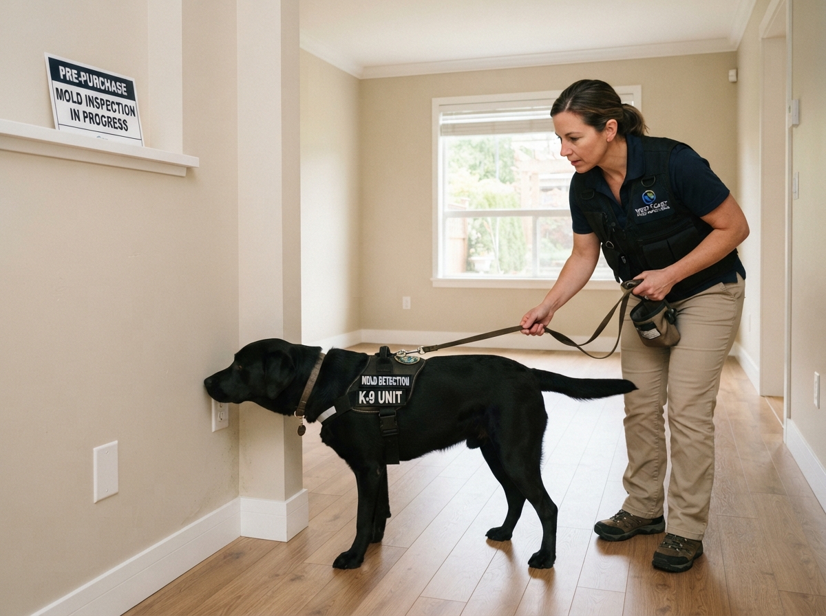 Real Estate Pre-Purchase Canine Mold Inspection in Walla Walla WA