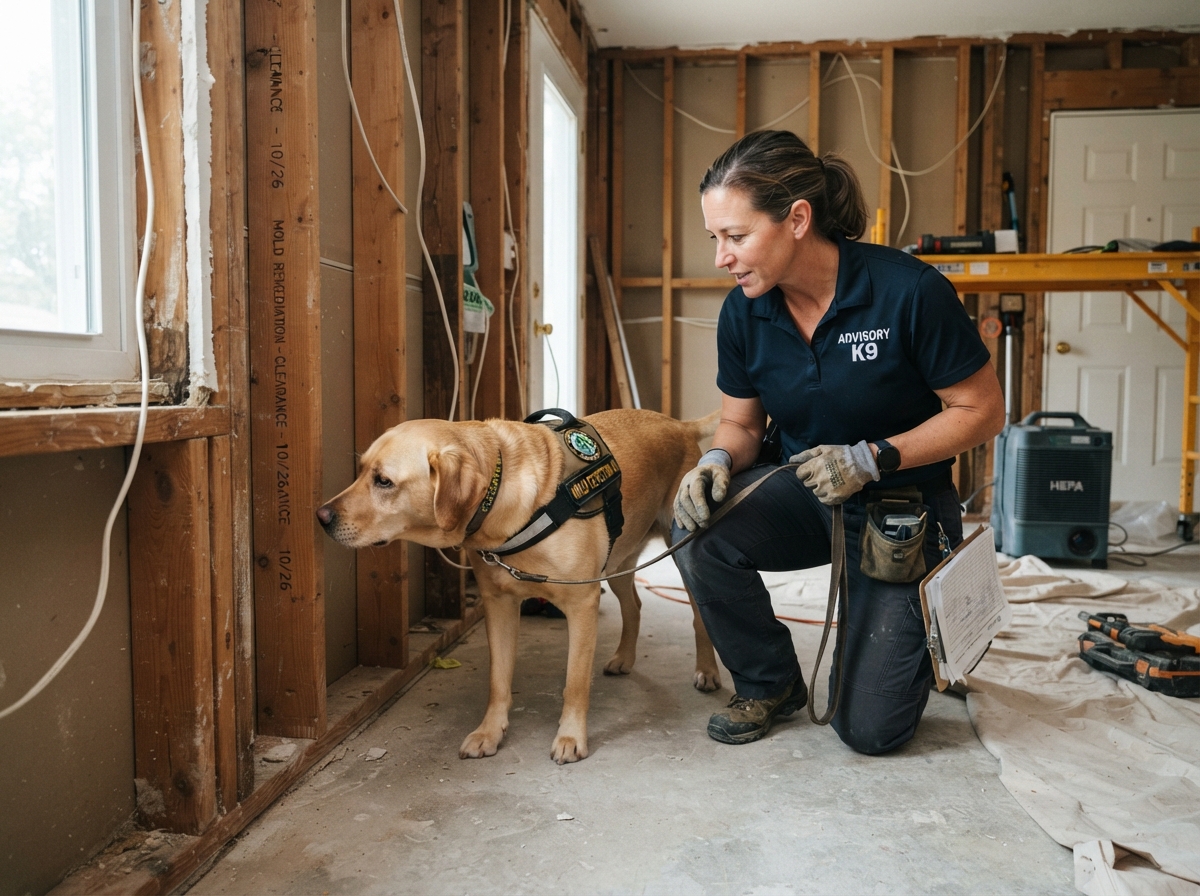 Post-Remediation Canine Mold Inspection in Walla Walla WA