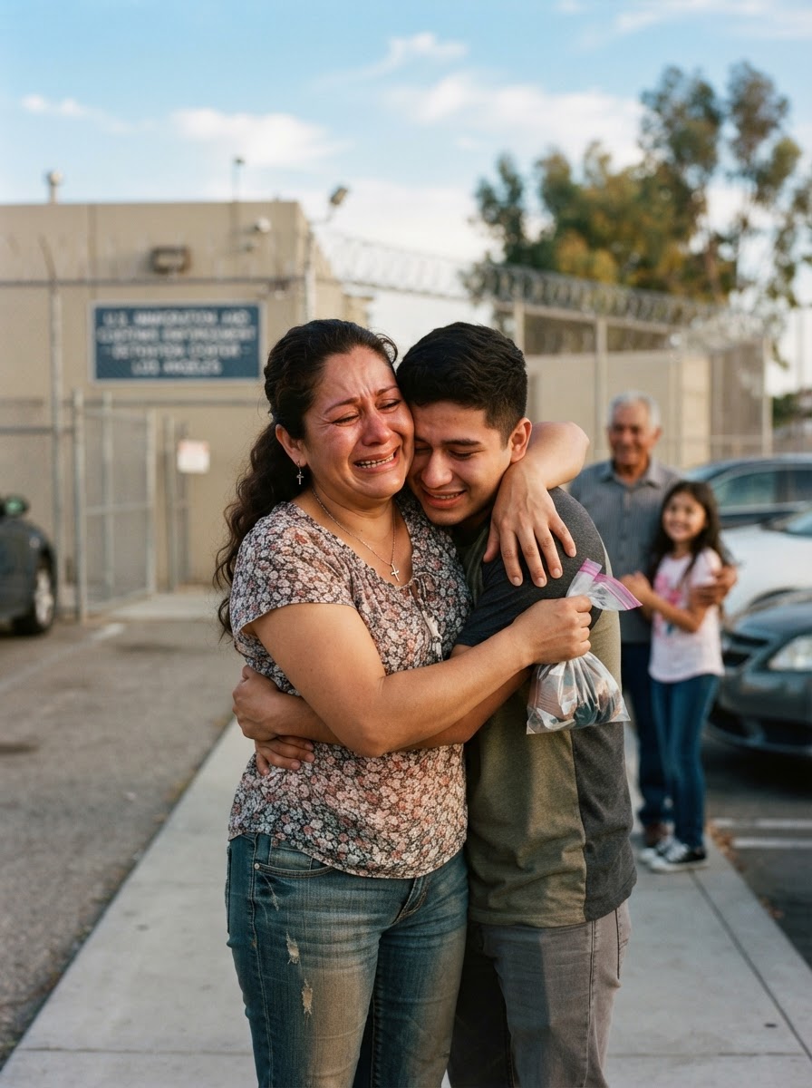 Familia en California recibiendo ayuda con una fianza de inmigración