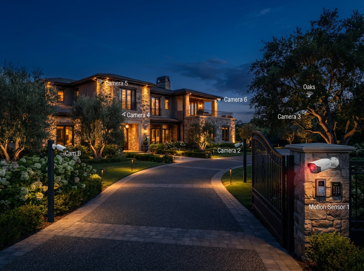 Where Should Security Cameras Be Installed Around a Luxury Home in Newport Beach?
