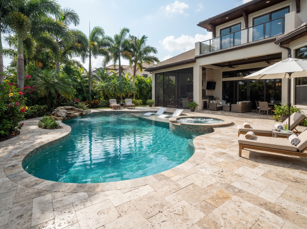 Pool Deck pavers in South Florida