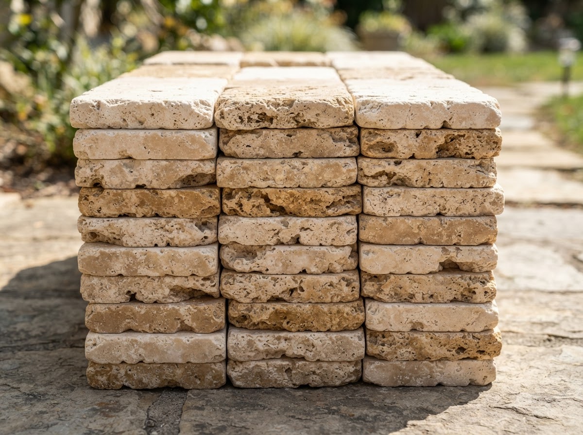 Travertine pavers in South Florida
