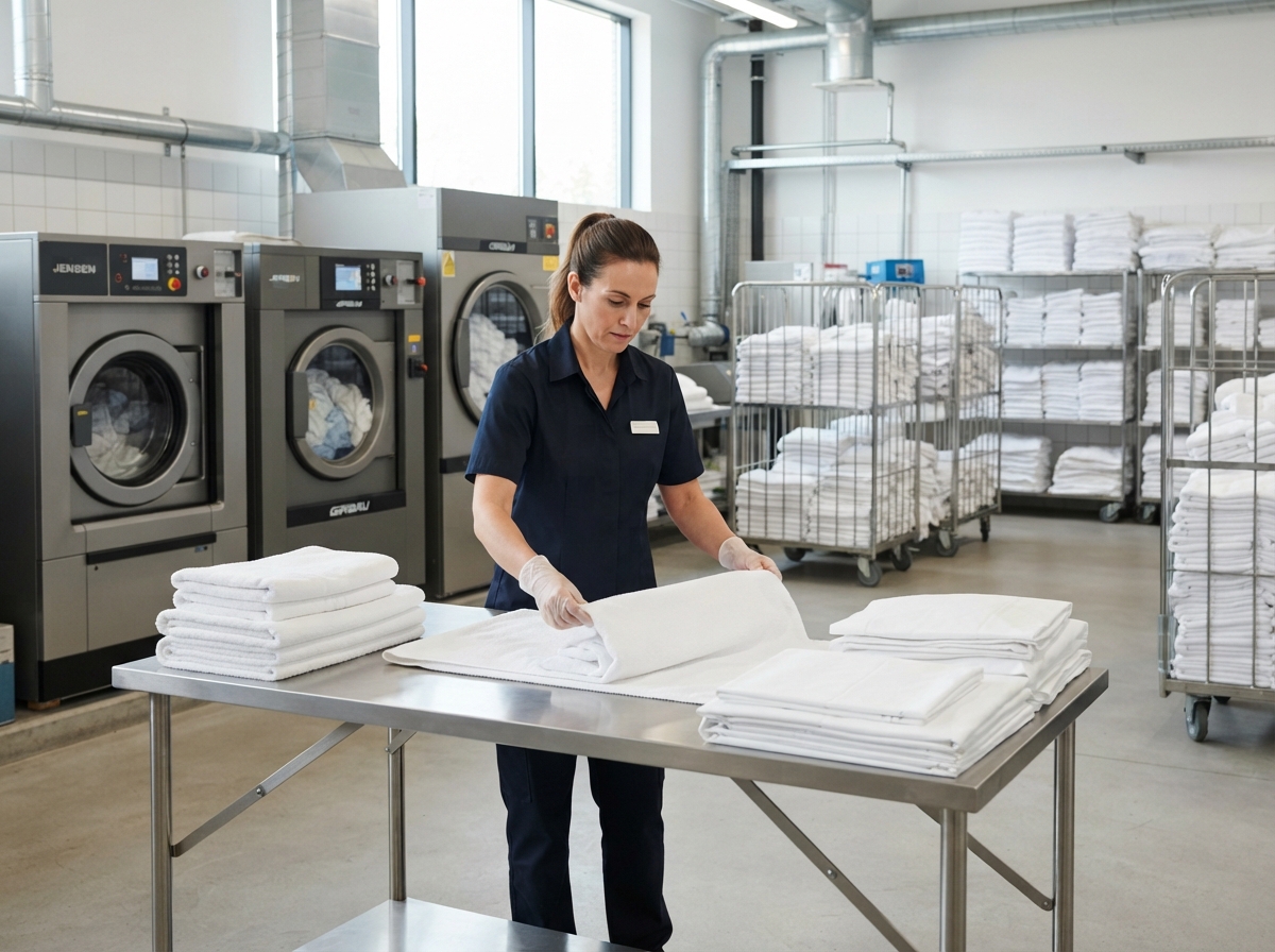 Commercial laundry and linen service by Adelix Cleaning Services in Orlando, FL