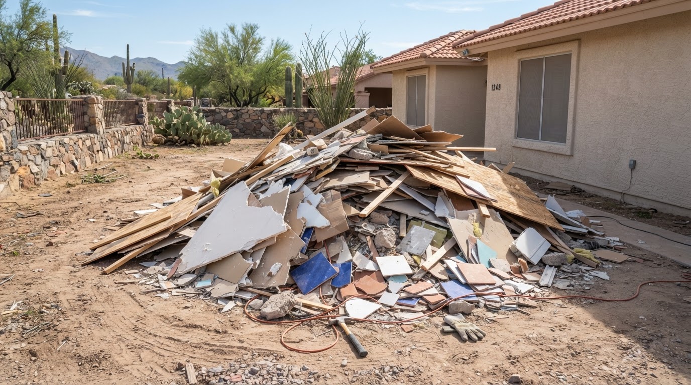 Construction Debris Removal — AZ Sandstorm junk removal service in Tucson, AZ