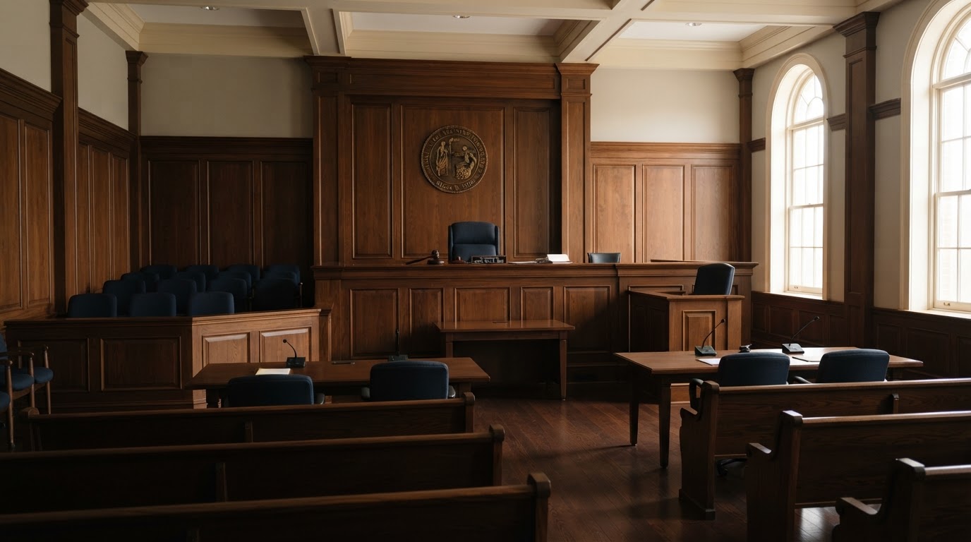 A quiet North Carolina courtroom where a bond decision is made