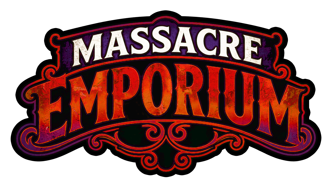 Massacre Emporium Horror Retail Store logo