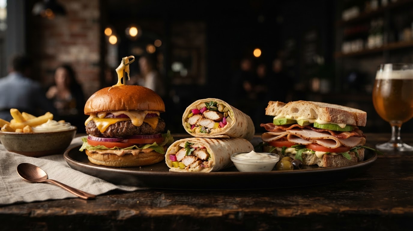Gourmet burger, shawarma og sandwich fra Kaffekoppen Vejle
