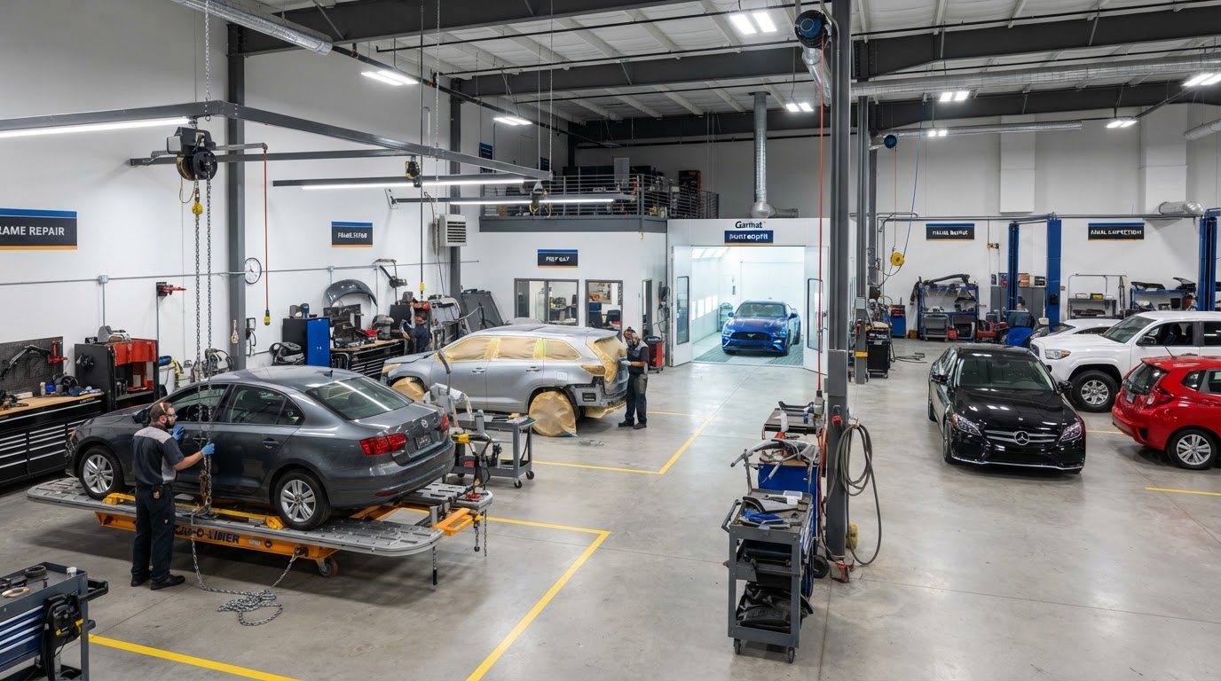 Exclusive Collision shop interior in Houston, TX