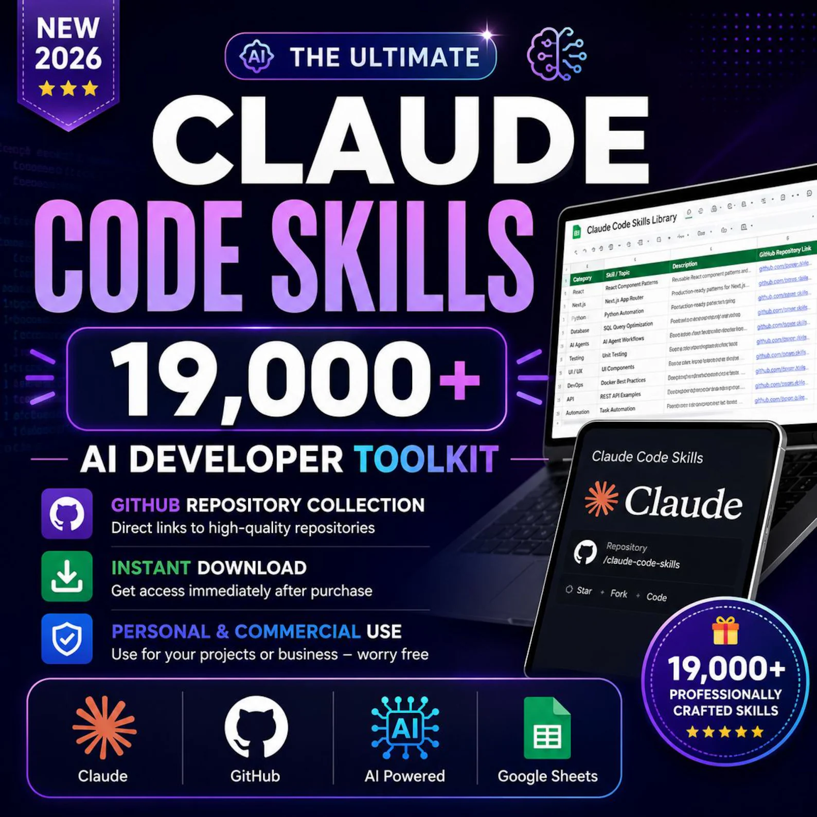 Claude Code Skills 19,000+ AI Developer Toolkit
