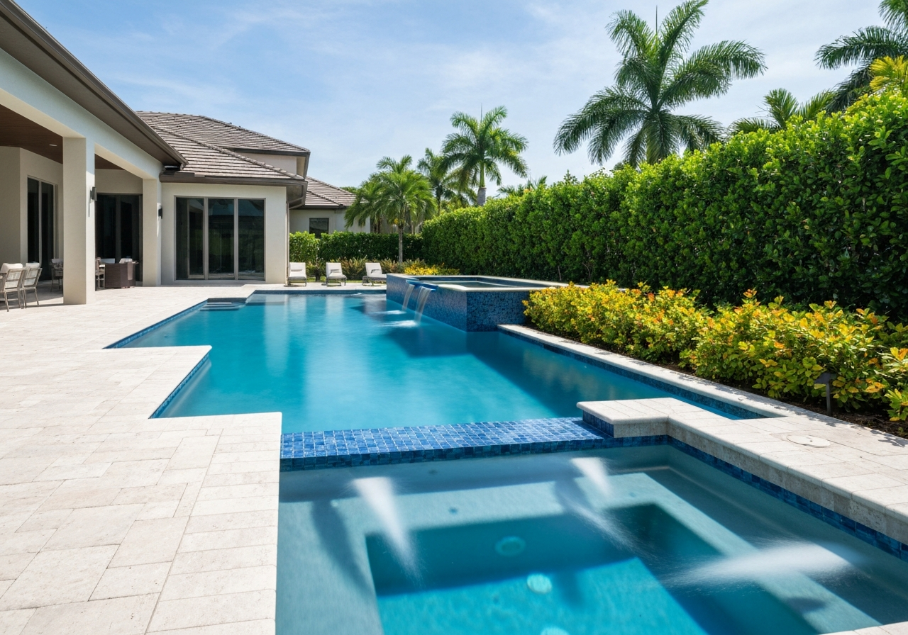 Central Florida swimming pool with clear blue water