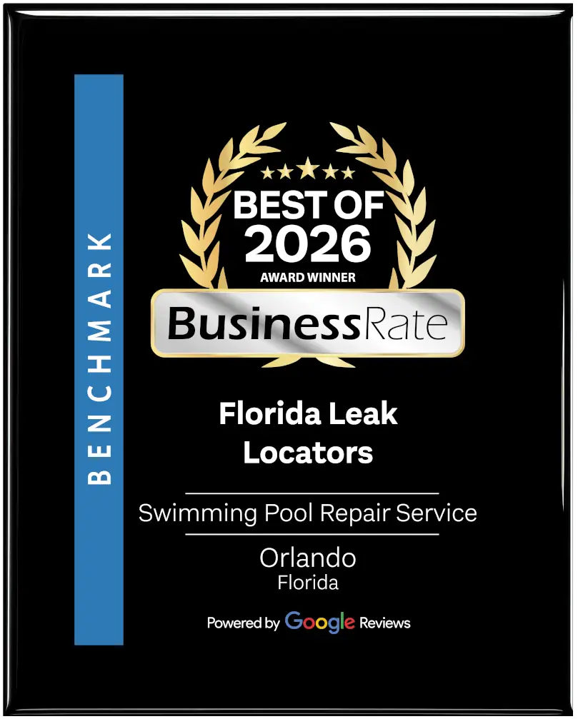 Premio BusinessRate Best of 2026 - Florida Leak Locators Servicio de Reparación de Piscinas Orlando Florida