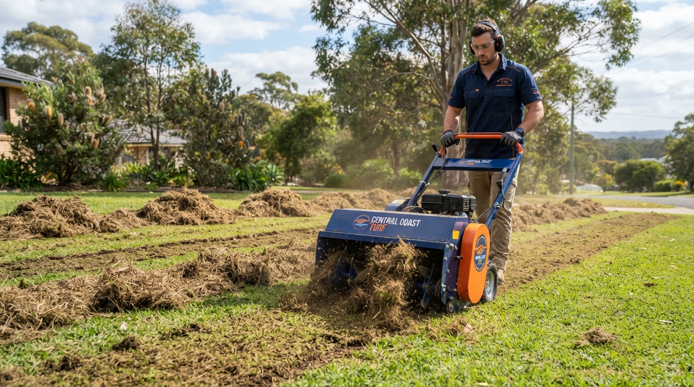 Dethatching Kerb Appeal Central Coast