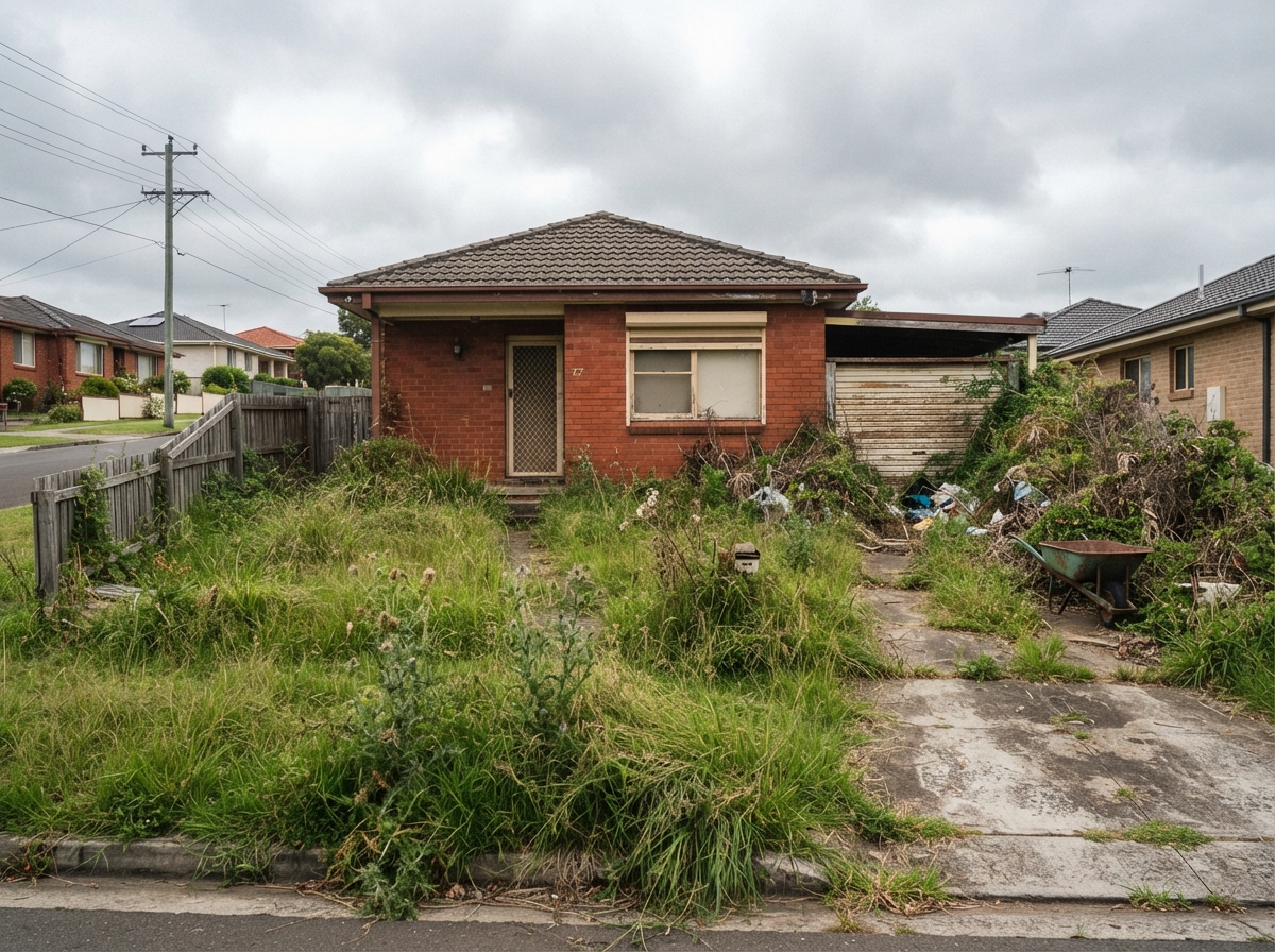 Overgrown Yard Lawn & Garden Revamp Before Kerb Appeal
