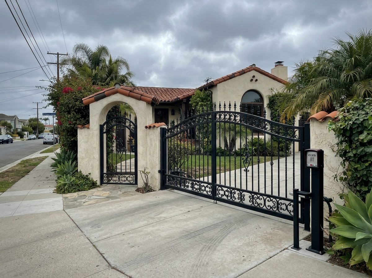 Long Beach Fences and Gates-Metal Gates-Belmont Shore Custom Metal Driveway Gate & Automation