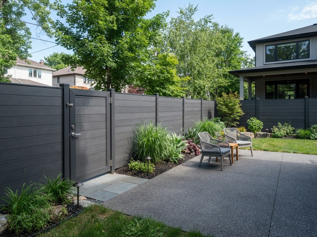 Long Beach Fences and Gates-Composite Fencing-Los Cerritos Low-Maintenance Composite Wall