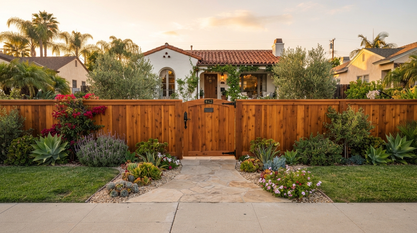 Long Beach Fences & Gates-Custom Wood Fence & Gate-Belmont Heights-Long Beach-Ca