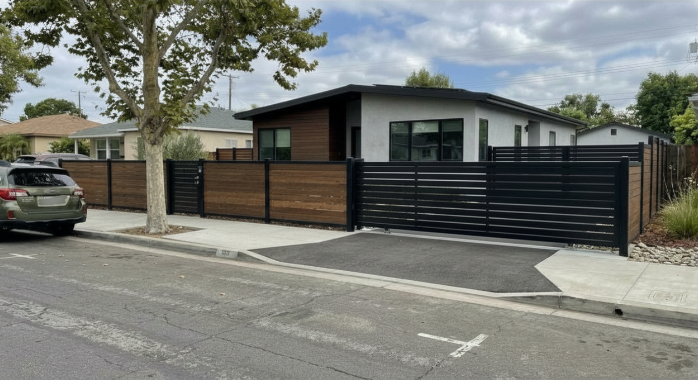 Completed Install — Long Beach Fences and Gates completed installation