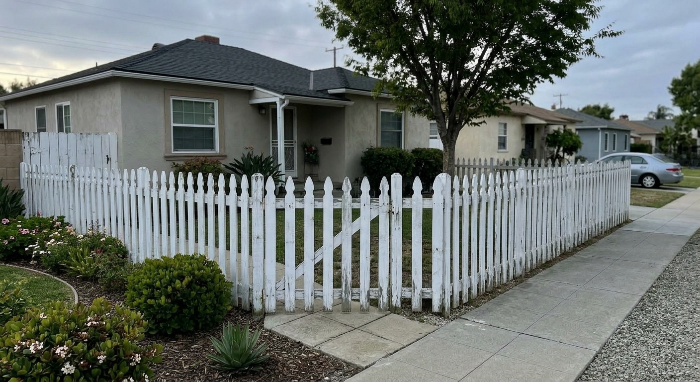 Before Repair / Replacement — Long Beach Fences and Gates pre-installation