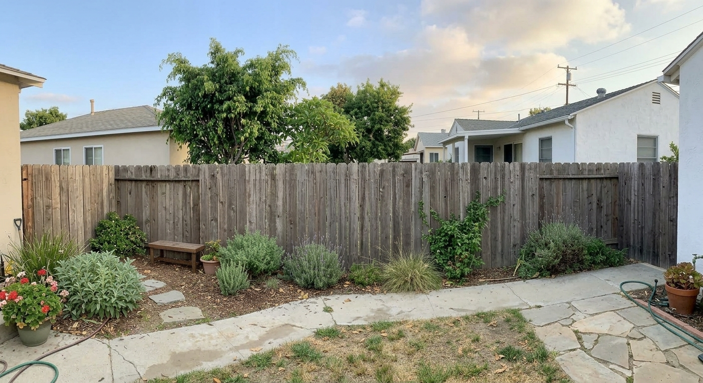 Before Repair / Replacement — Long Beach Fences and Gates pre-installation
