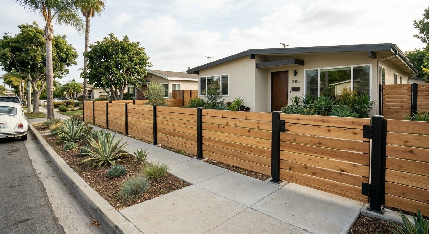 Completed Install — Long Beach Fences and Gates completed installation