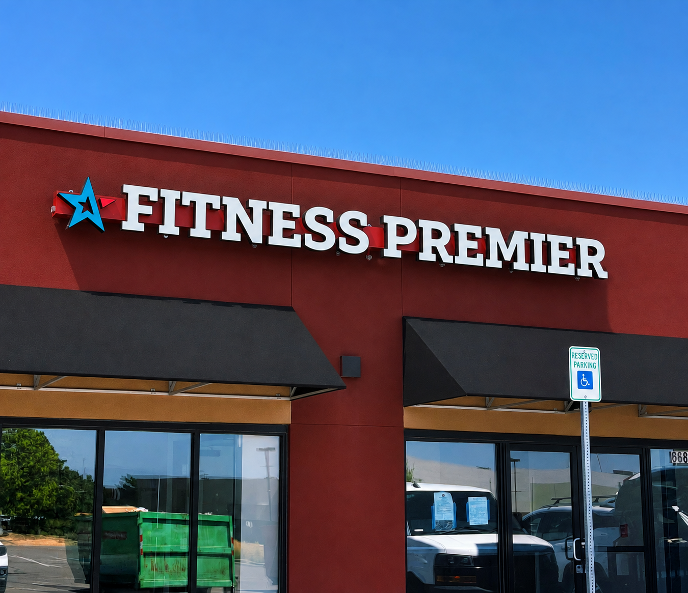 Fitness Premier Highlands Ranch exterior building signage