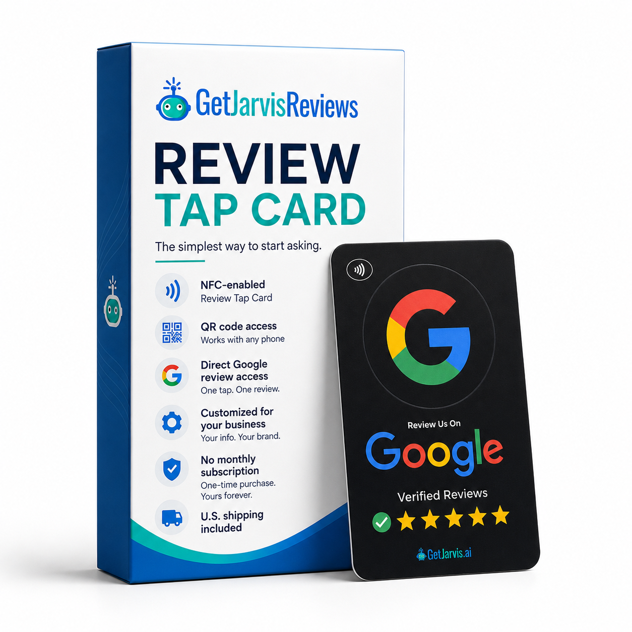 GetJarvisReviews Review Tap Card Box and Card