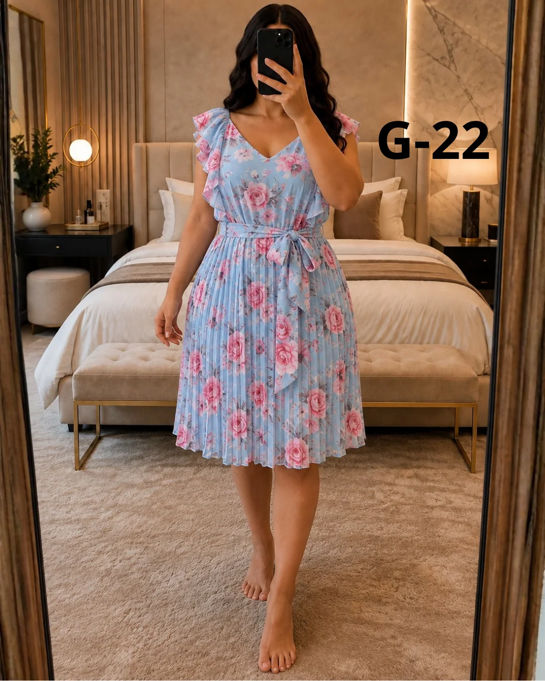 فستان نسائي كسرات مزهر – G-22