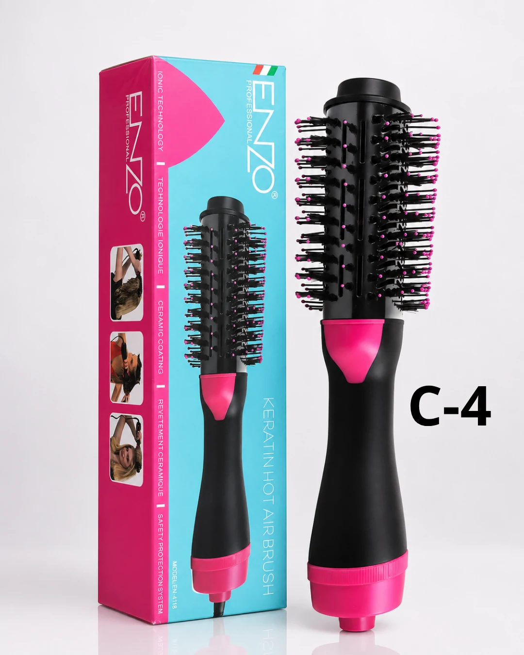 فرشاة تصفيف وتجفيف الشعر الحرارية ENZO Professional – EN-4118
