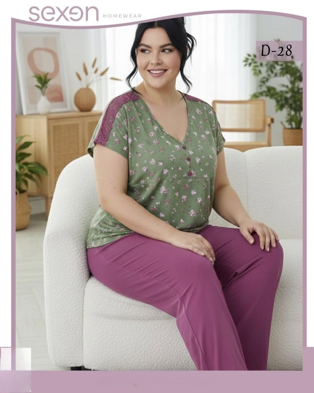بجامة نسائية قياس خاص – D-28