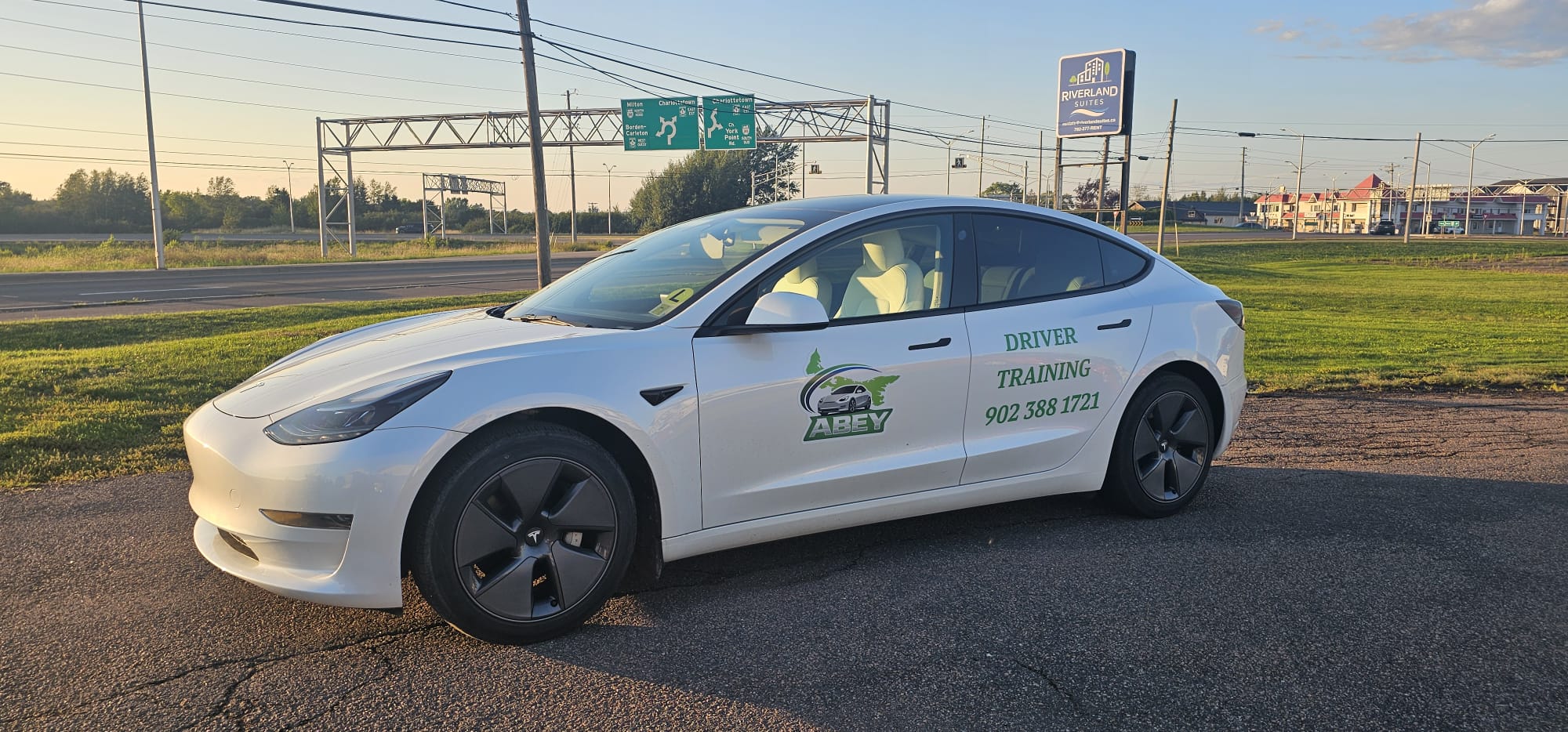 Abey Driving School PEI — Tesla training vehicle for one-on-one driving lessons
