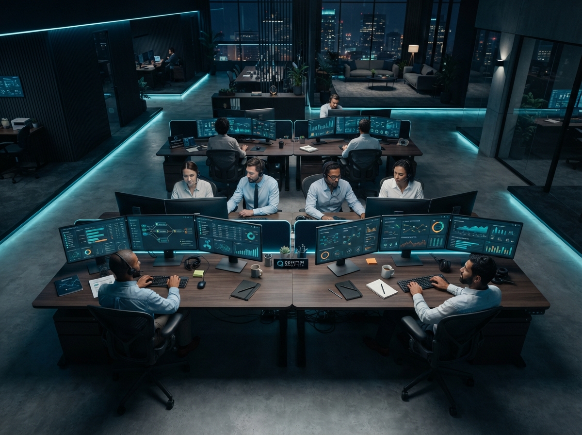 SUMAIAMKT team working with AI technology and business automation