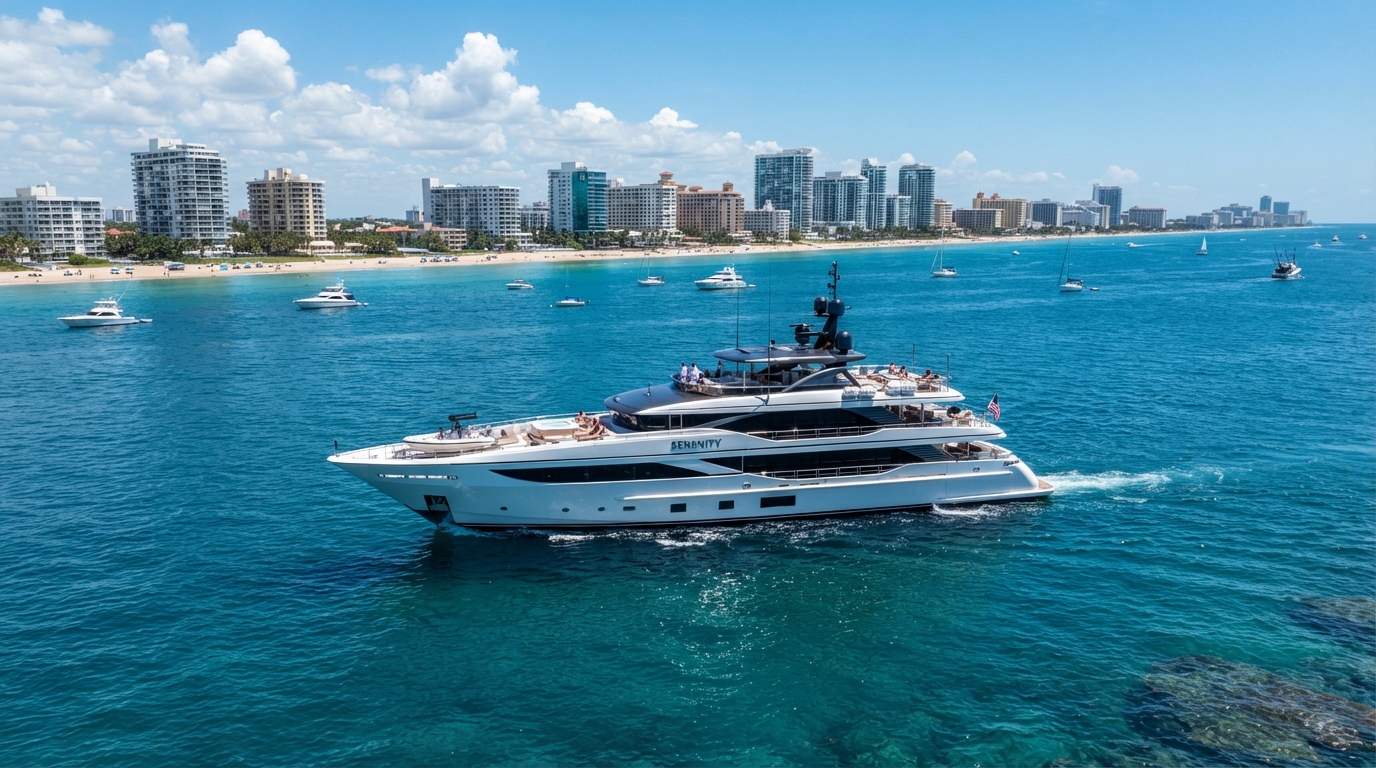 Yacht in Fort Lauderdale waters