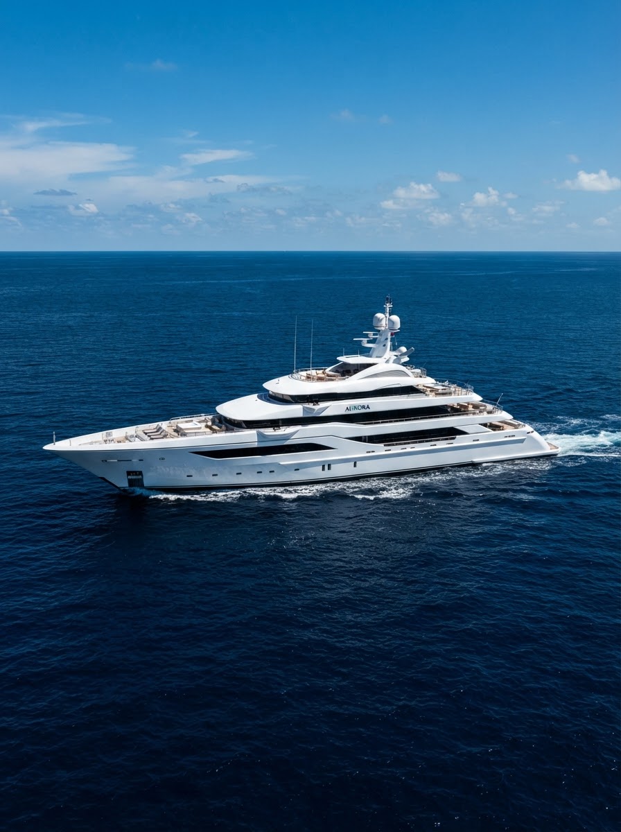 Superyacht serviced by Voyager Maritime