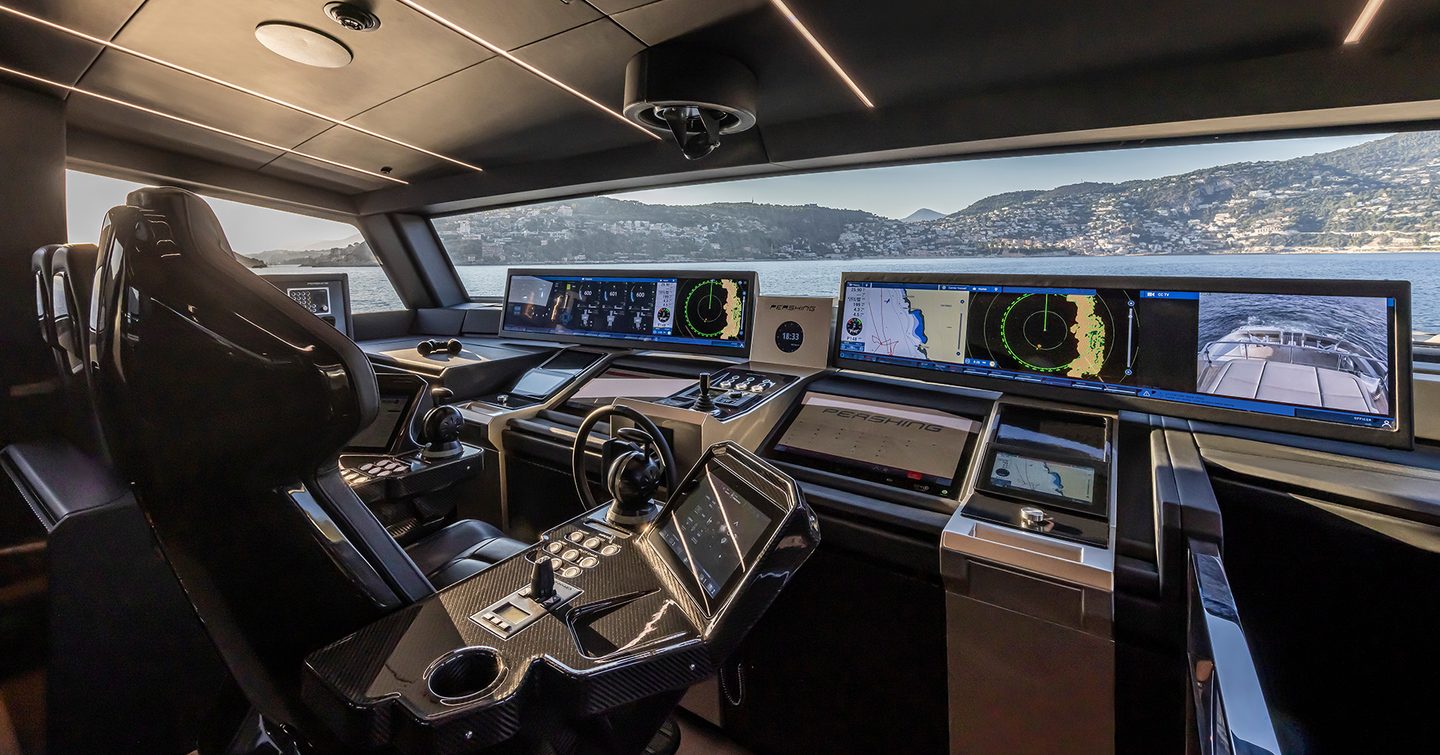 Integrated yacht helm station and navigation electronics