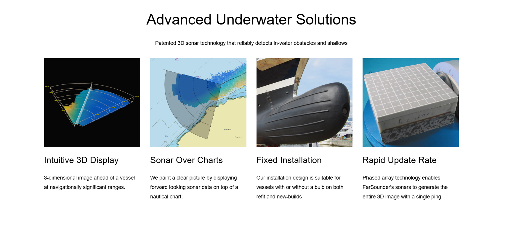 FarSounder Advanced Underwater Solutions: Intuitive 3D Display, Sonar Over Charts, Fixed Installation, Rapid Update Rate