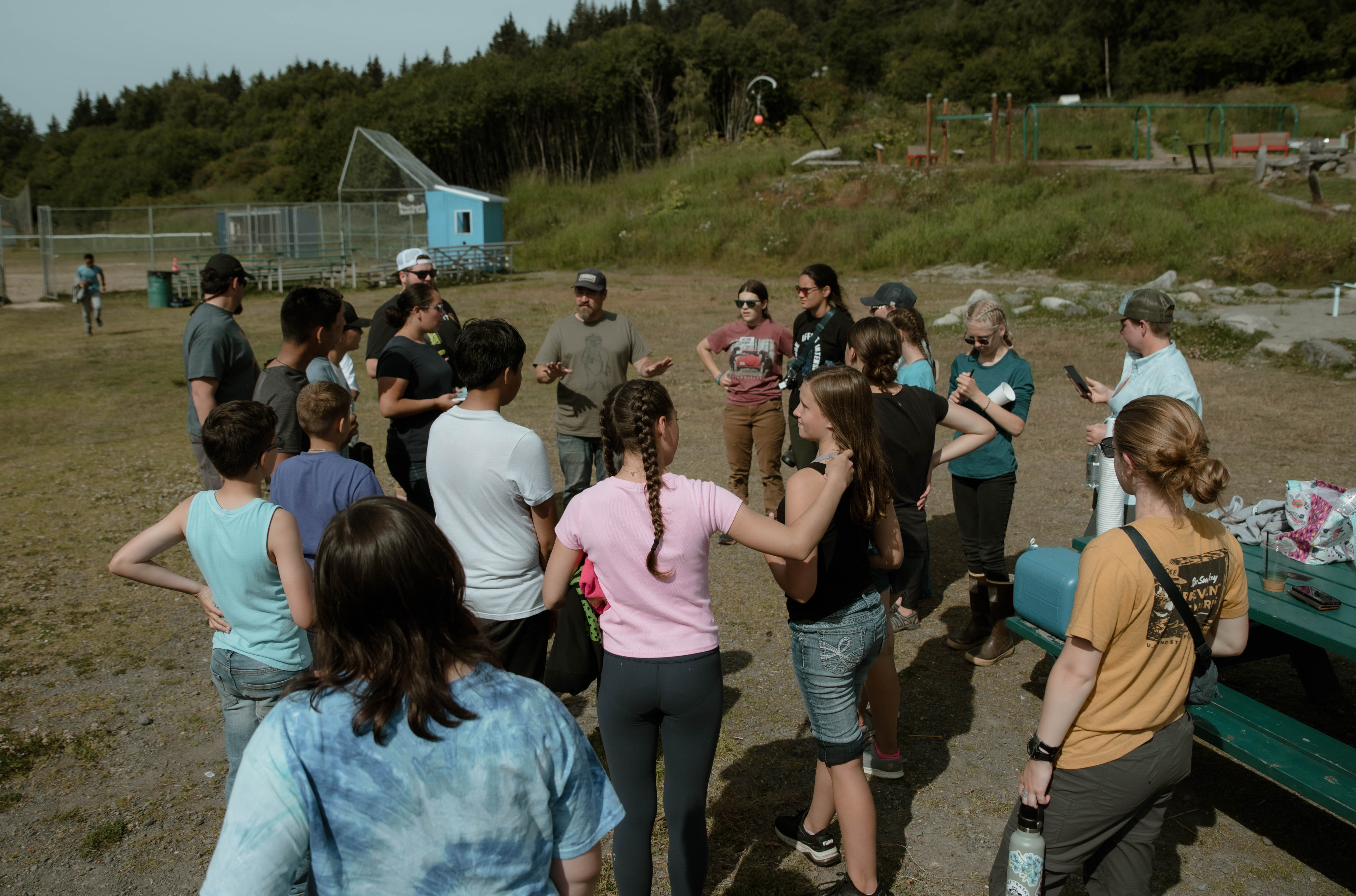 Rabbit Creek Church Life Group gathered together outdoors