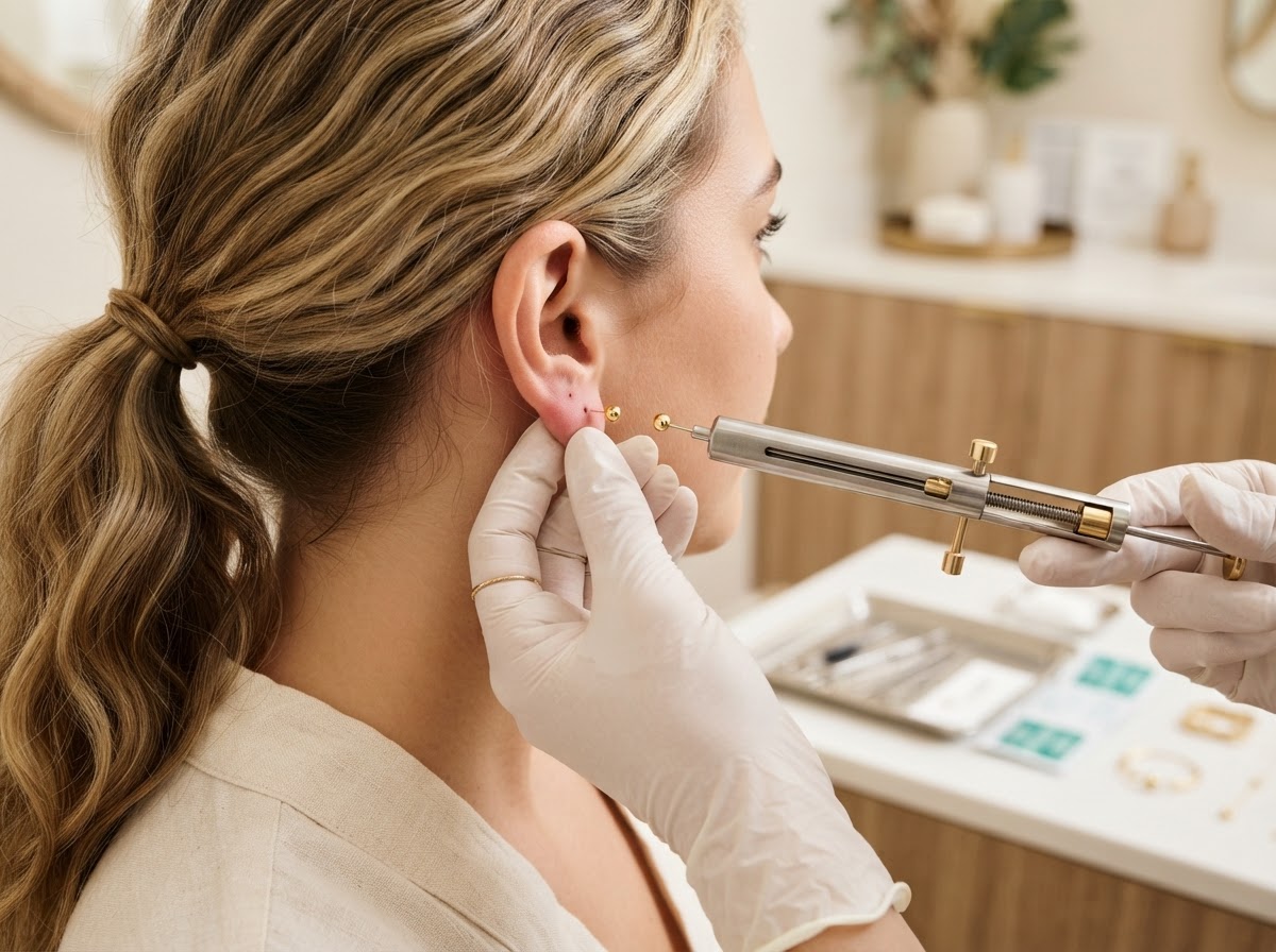 Ear piercing at BOSS BABE in North York, Toronto